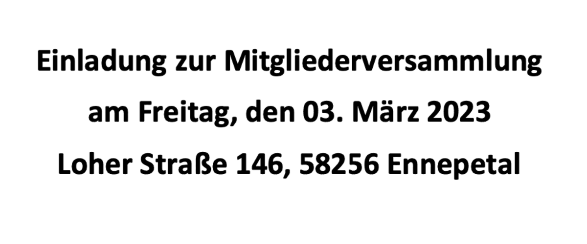 Mitgliederversammlung (JHV) 2023