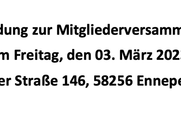 Mitgliederversammlung (JHV) 2023